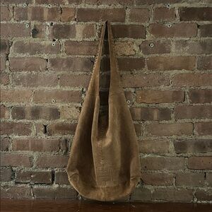 Haute Hippie Tan Suede Hobo Bag